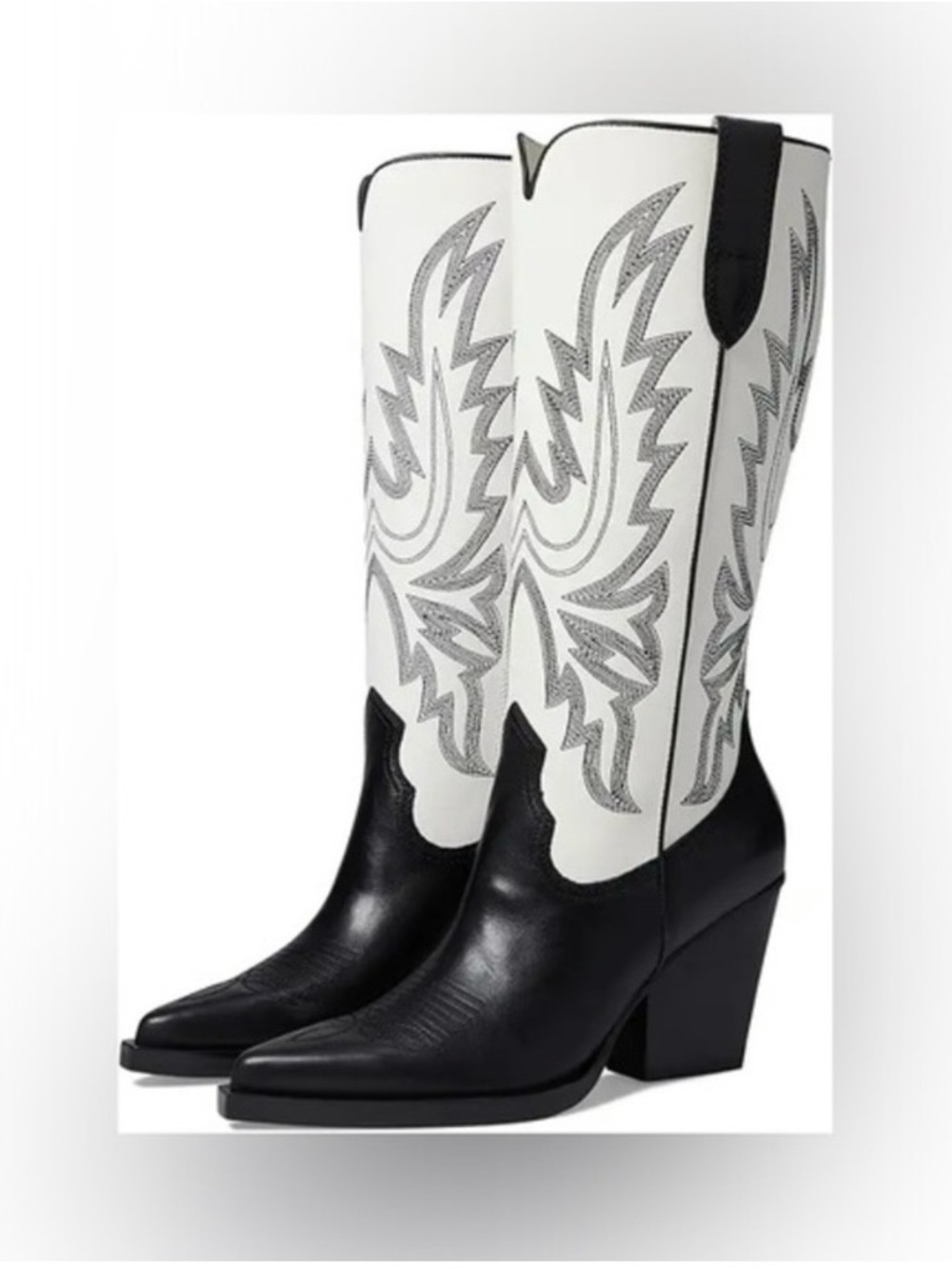 Dolce Vita Blanch black and white Western Boots excellent condition